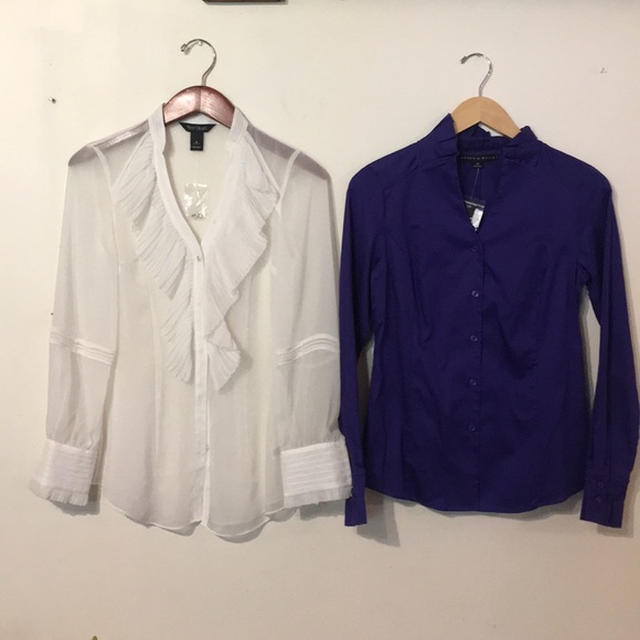 White HouseBlack Market+Antonio Melani Button Ups - Picture 1 of 8